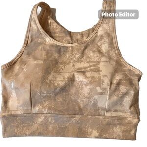 New!  MonoB brand open back sports bra size Small. Color is concrete.